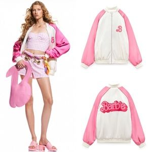 Zara Barbie Satin Bomber Jacket